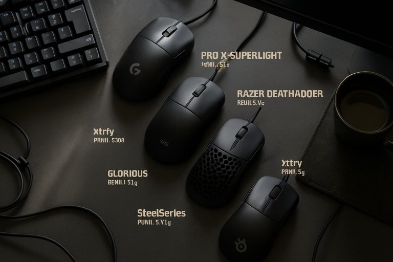 Top 5 ratones gaming con cable bajo 80 € a la venta en España ordenados por sensor y peso